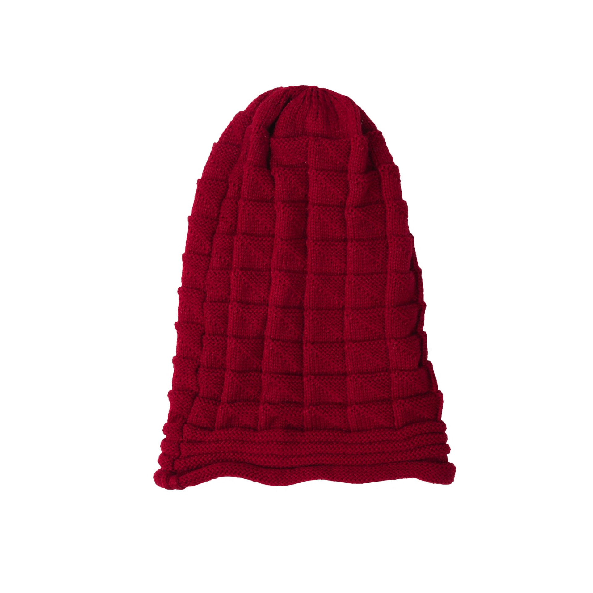 Women's Pleated Cuffed Hooded Hat