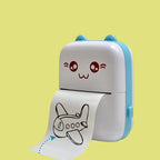 Children's printer with cartoon design on a blue and yellow background